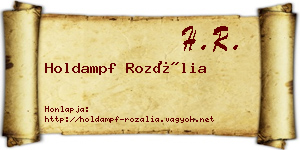 Holdampf Rozália névjegykártya